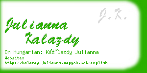 julianna kalazdy business card